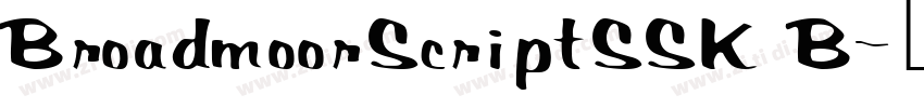 BroadmoorScriptSSK B字体转换